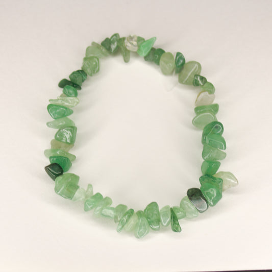 Green aventurine chip bracelet