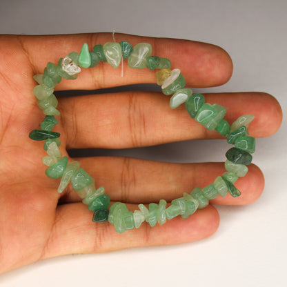 Green aventurine chip bracelet